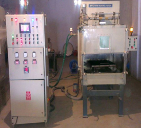 radio frequency batch heating oven